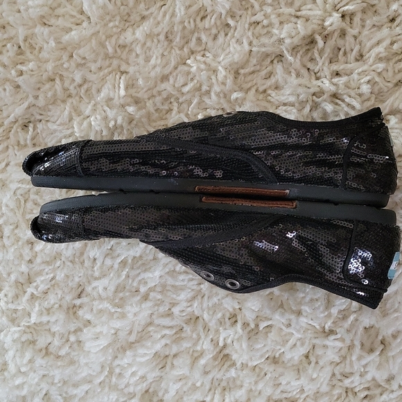 TOMS Limited Edition Sequin Black Cordanes Sneakers 8.5 - Picture 10 of 12